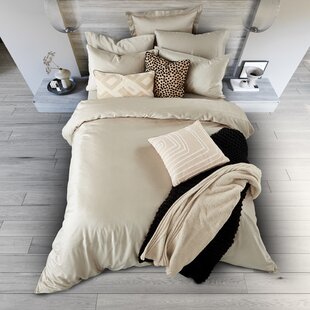 NALU NICOLE SCHERZINGER Koa Cotton Blend Solid Colour Duvet Cover