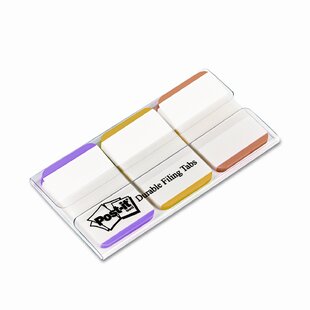 3M Post-it® Durable Assorted Color Bar Index File Tab Paper File Tab Labels