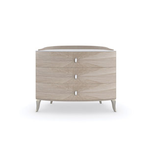 CARACOLE COMPOSITIONS 4 - Drawer Solid Wood Bachelor's Chest in Stone Manor/Ivory Wash