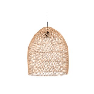 KAVE HOME Rattan Semi Flush Mount