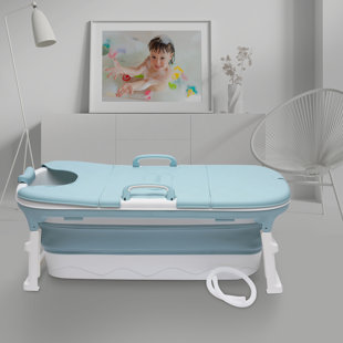 LOMANA 54.33'' x 24.4'' Freestanding Soaking Plastic Bathtub