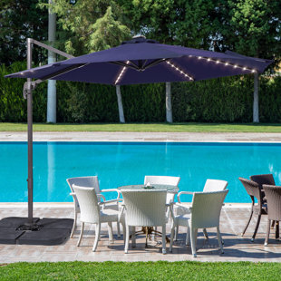 DOLLAR-MAKER 120'' Lighted Cantilever Umbrella