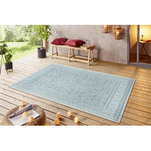 NORTHRUGS Jaffa Turquoise / Cream Indoor / Outdoor Rug