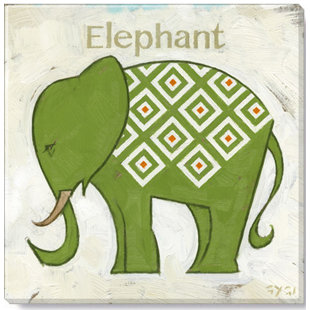 DARREN GYGI HOME COLLECTION Diamond Elephant On Canvas by Darren Gygi Print