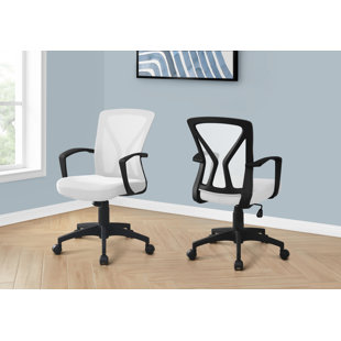 INBOX ZERO Office Chair, Adjustable Height, Swivel, Ergonomic, Armrests, Computer Desk, Work, Metal, Black