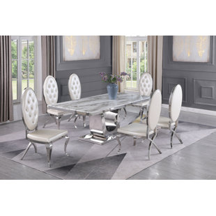 ROSDORF PARK Edda 7 - Piece Pedestal Dining Set