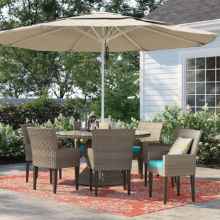 ALCOTT HILL® Biljana 6 - Person Round Outdoor Dining Set