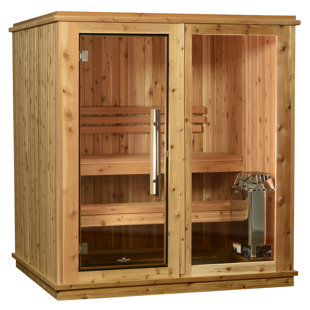 Almost Heaven Saunas Rainelle 4 - Person Traditional Steam Sauna in Cedar