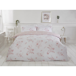 WHITE NOISE Romy Polyester/Cotton Floral Duvet Cover with Pillowcases