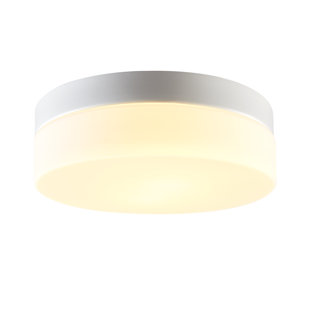 BROMI DESIGN Emmett 2 Light 11.42' Diameter White Flushmount Mount Ceiling Fixture