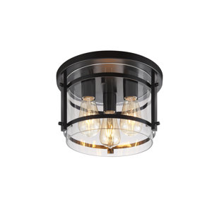 BROMI DESIGN Alden 3 Light 12.01' Diameter Flushmount Mount Ceiling Fixture