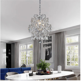 ROSDORF PARK Modern Pendant Chandelier Crystal Raindrop