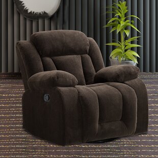 HLIKE Rocking Recliner Chair with 360 Degree Swivel Ergonomic Lounge Rock Chair Classic Single Sofa Living Room Chair Home Theater Seat