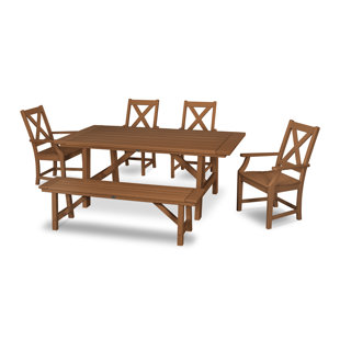 POLYWOOD® Braxton Rectangular 6 - Person 75'' Long Dining Set (Set of 6)
