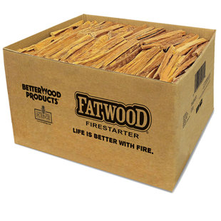 BETTERWOOD Better Wood Products 18 Pound Assorted Sizes Fire Wood Fatwood Firestarter Crate