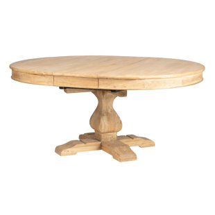 ETHAN CHLOE Drop Leaf Pedestal Dining Table
