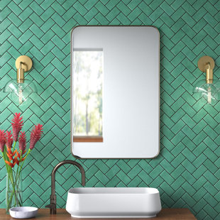 EAST URBAN HOME Metal Flat Wall Mirror