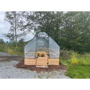 OUTDOOR LIVING TODAY 8 ft. W x 16 ft. D Cedar Garden in a Box with Greenhouse Covering