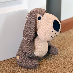 WHOLE HOUSE WORLDS Puppy Dog Polyester Weighted Floor Stop