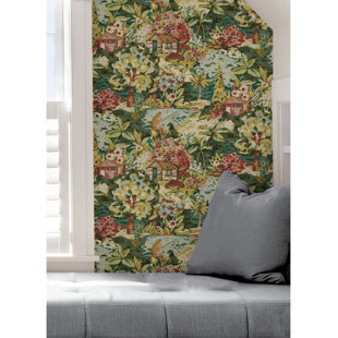 CAROLINE ET BETTINA Le Forestier Peel & Stick Floral Roll