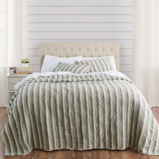 AMITY HOME Brekle Cotton Blend Striped Quilt