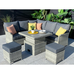 HARTMAN Heritage Square Casual Dining Set With Adjustable Table & Stools