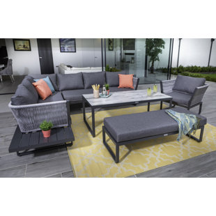 HARTMAN Dubai Rectangular Corner Platform Set with Lounge Chair