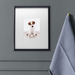 MIKASA Towle Living Picture Frame Displays 8 x 10 Photos 16 x 20 Without Mat, 16x20-Matted 8x10, Black