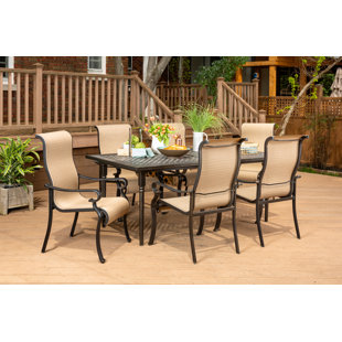 BRAYDEN STUDIO® Sweeten Rectangular 6 - Person Outdoor Dining Set