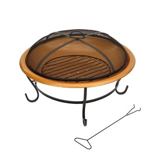 NATIONAL OUTDOOR LIVING 19'' H x 29'' W Iron Wood Burning Outdoor Fire Pit