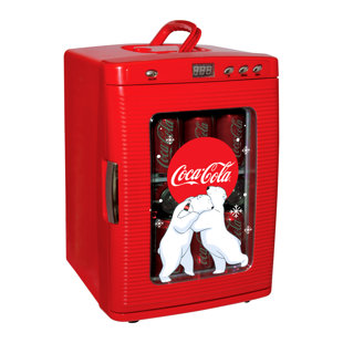 KOOLATRON EUROPE Coca Cola Mini Fridge 25L Portable Cooler Warmer 28 Can Beverage Drinks Cool Box