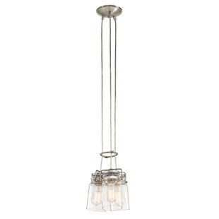 WILLISTON FORGE New Britain 3 - Light Brushed Nickel Cluster Pendant