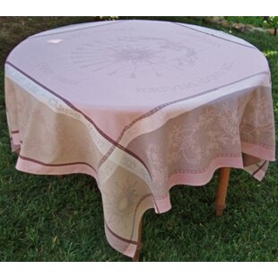 LA MAISONNETTE Carpe Diem 100% Cotton Square Tablecloth