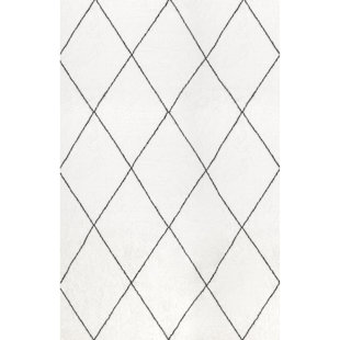 Arvin Olano x Rugs USA Addy Trellis Machine Washable Shag Ivory Area Rug