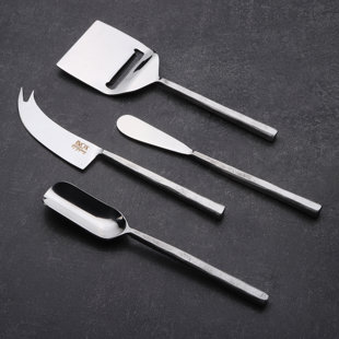 INOX ARTISANS Jason 4 Piece Stainless Steel Cheese Serving Set