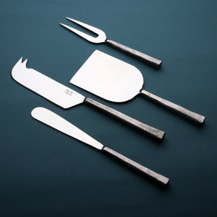 INOX ARTISANS Jason 4 Piece Stainless Steel Cheese Serving Set