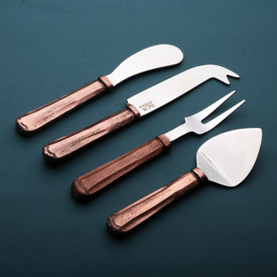 INOX ARTISANS Maharaja Stainless Steel Cheese Serving Set