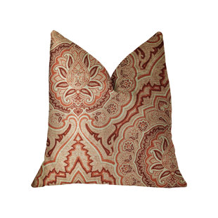 PLUTUS BRANDS Enchanted Prairie Paisley Cotton Reversible Throw Pillow