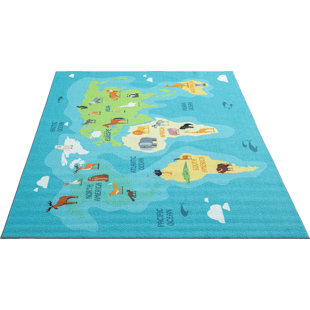 MIA'S RUGS Happy Kids Blau