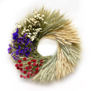 DRIED FLOWERS AND WREATHS LLC Handcrafted Dried 22'' Wreath