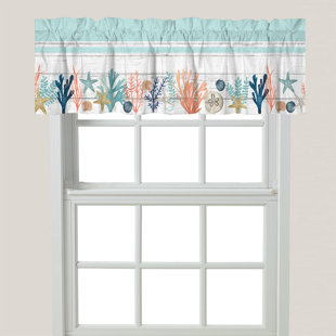 ROSECLIFF HEIGHTS Phillipe Coastal Reef Window Valance By Laural Home