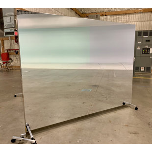 Frameless LiteMirror with Rolling Stands
