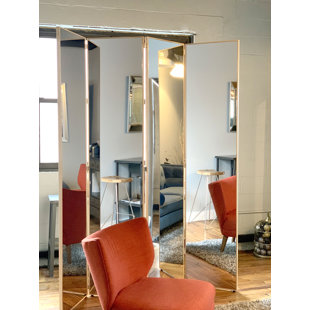 LITEMIRROR Square Wood Floor Mirror