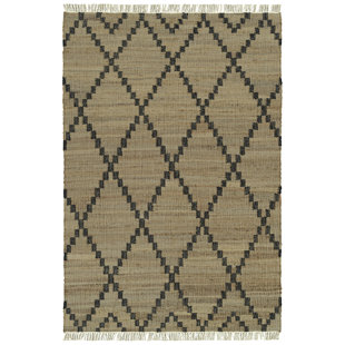 KALEEN Geometric Handmade Flatweave Jute/Sisal Cinnamon Area Rug