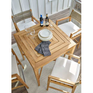 COASTAL LIVING™ BY UNIVERSAL FURNITURE Chesapeake Square Teak Outdoor Bar Table