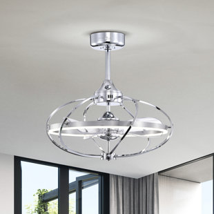 WAREHOUSE OF TIFFANY 24.25'' Ceiling Fan with LED Lights