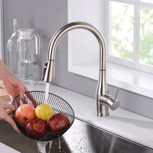 ARRISEA Pull Down Single Handle Kitchen Faucet with Accessories