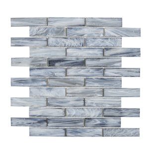 ANDOVA Dorian 1-in. x 4-in. Beveled Brick Joint Satin Glass Wall & Floor Mosaic Tile