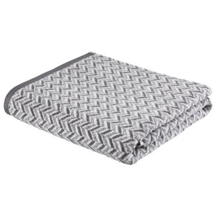 Content By Terence Conran Herringbone Bath Sheet Grey