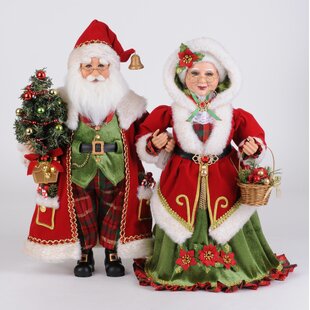 KAREN DIDION ORIGINALS Christmas Collection Santa Figurines & Collectibles (Set of 2)